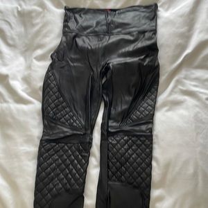 Spanx Moto Faux Leather Leggings